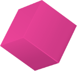 Floating violet cube